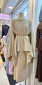 Women Premium Quality Knitted Poncho Belted Top With Skirts Sets
